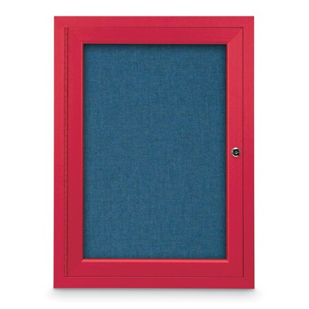 United Visual Products Slim Enclosed Corkboard, 11"x13-1/2", Black Alum Frame/Medium Grey UVEB1113-BLACK-MEDGRY